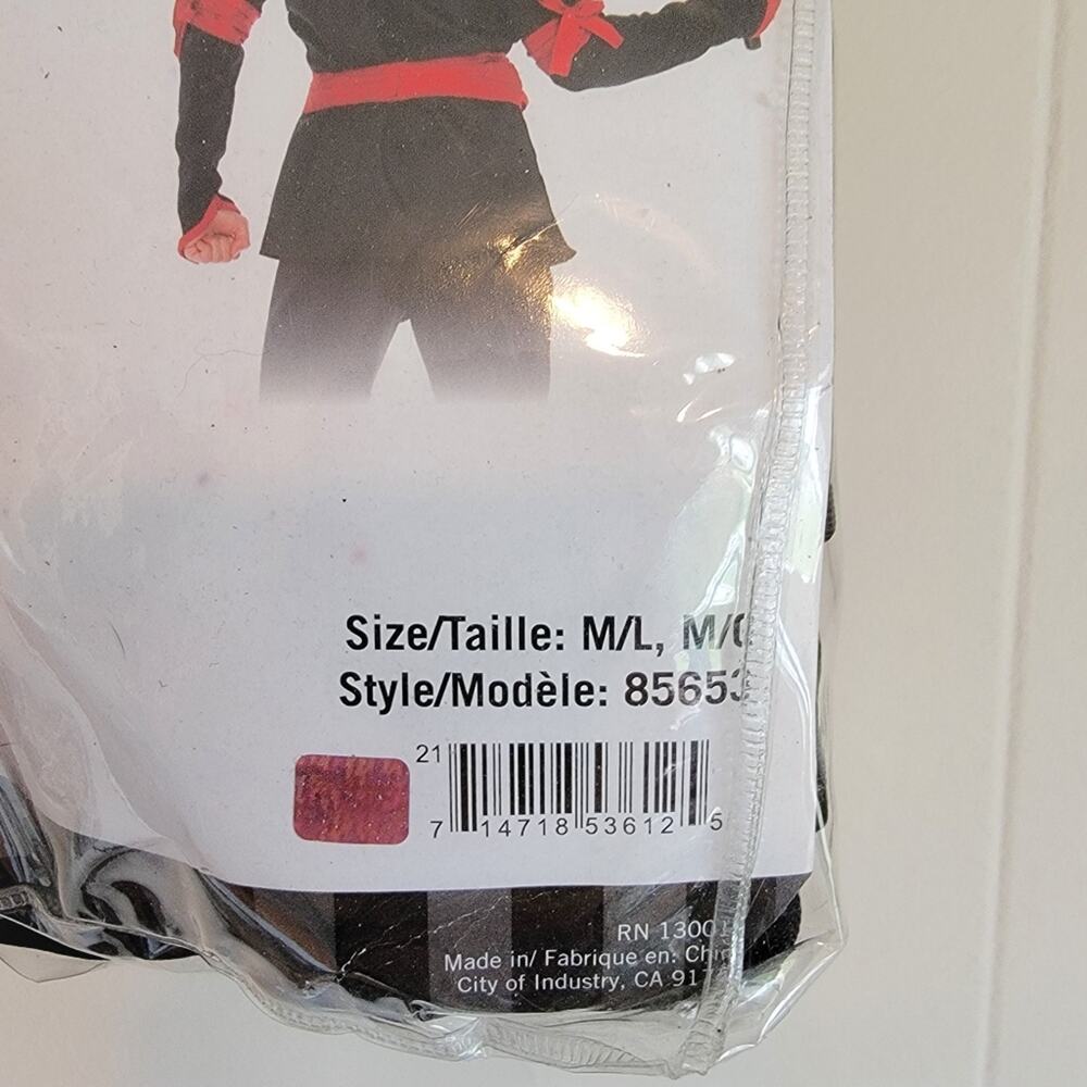 Leg Avenue Mens M/L 5-piece Ninja Costume - Picture 4 of 4